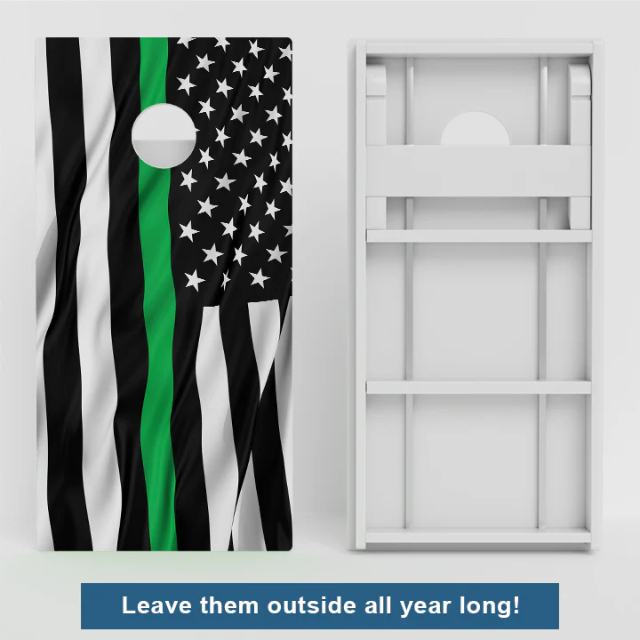 Military Line American Flag Weather Proof Cornhole Boards - Image 2