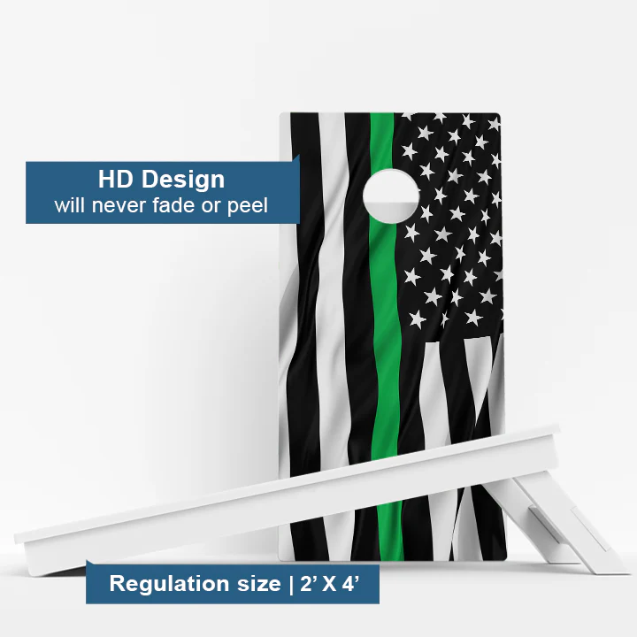 Military Line American Flag Weather Proof Cornhole Boards - Image 3