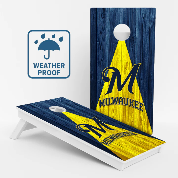 Milwaukee Baseball Weather Proof Cornhole Boards