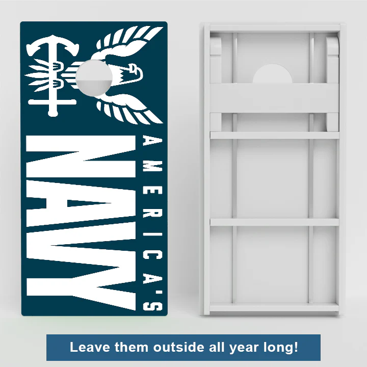 NAVY Weather Proof Cornhole Boards - Image 2