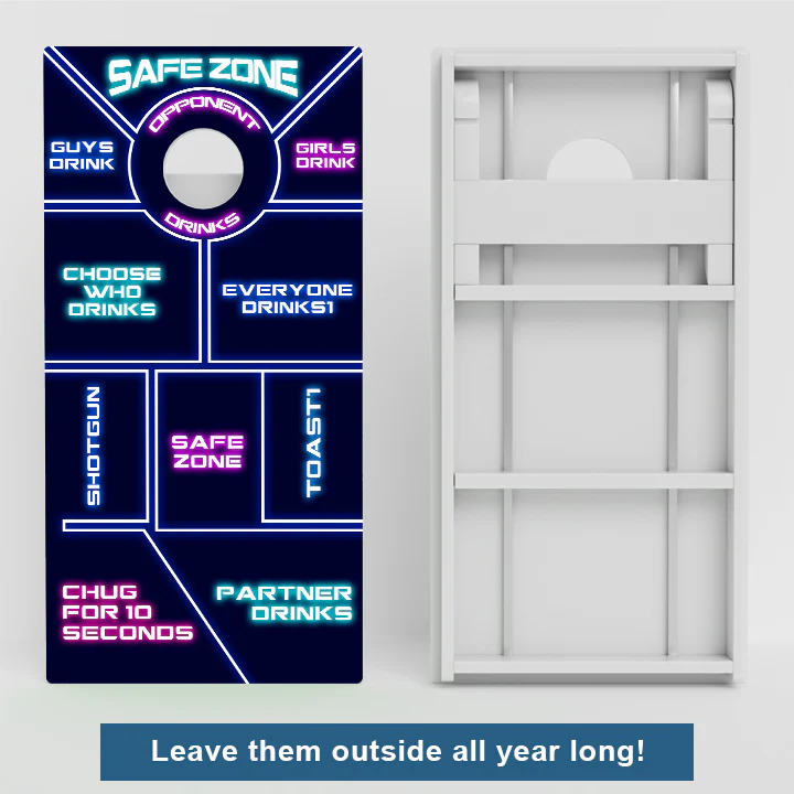 Neon Drinking Game Weather Proof Cornhole Boards - Image 2