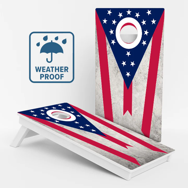 Ohio Flag Weather Proof Cornhole Boards