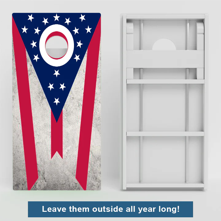 Ohio Flag Weather Proof Cornhole Boards - Image 2