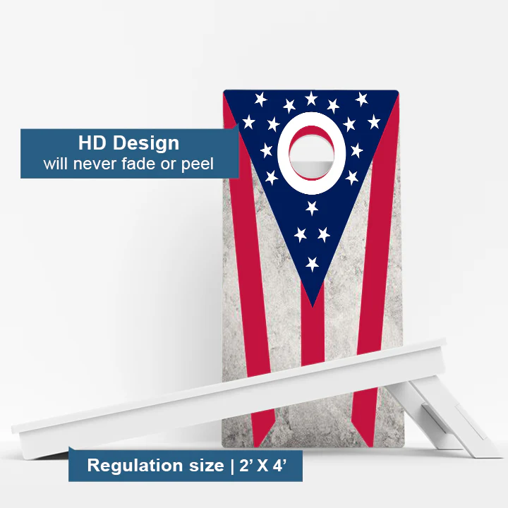 Ohio Flag Weather Proof Cornhole Boards - Image 4