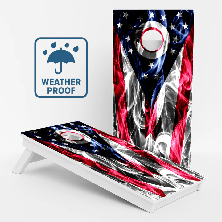Ohio Flag Weather Proof Cornhole Boards