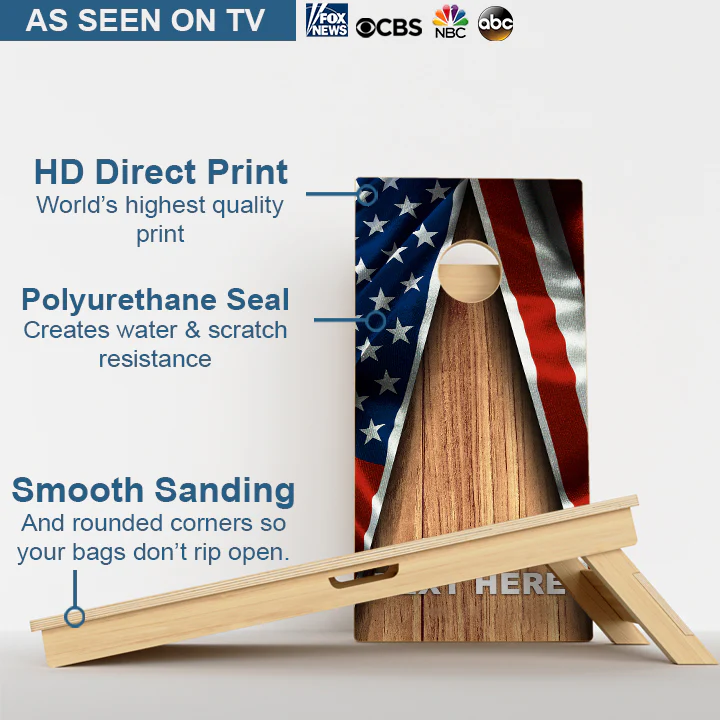 Personalized Patriotic Professional Cornhole Boards - Image 3