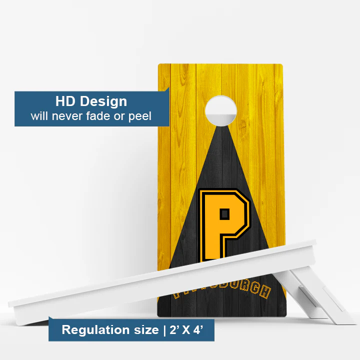 Pittsburgh Baseball Weather Proof Cornhole Boards - Image 3