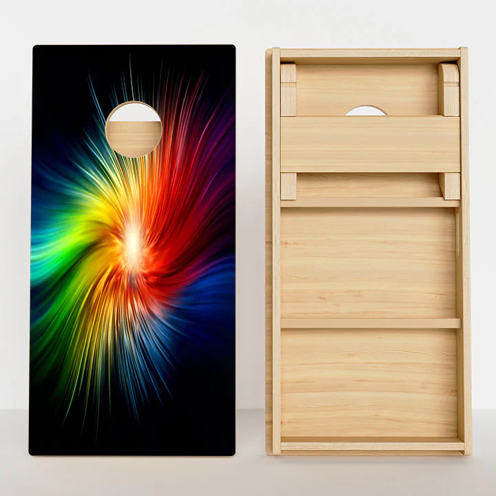 Rainbow Swirl Professional Cornhole Boards - Image 2