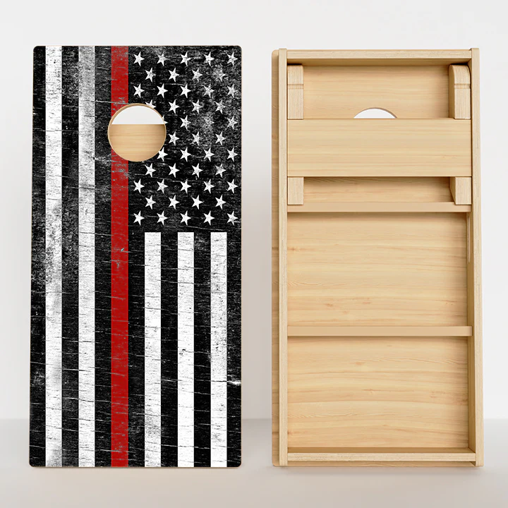 Rustic Red Line Professional Cornhole Boards - Image 2