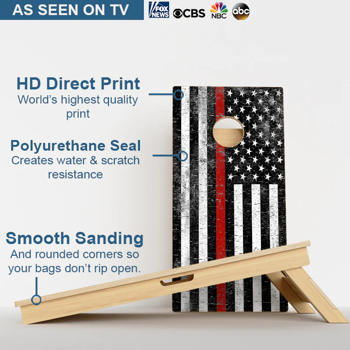 Rustic Red Line Professional Cornhole Boards - Image 3