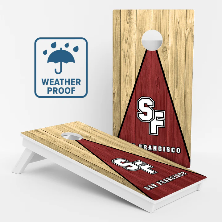 San Francisco Football Weather Proof Cornhole Boards