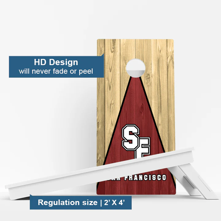 San Francisco Football Weather Proof Cornhole Boards - Image 3