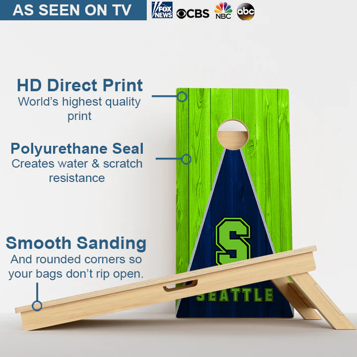 Seattle Football Professional Cornhole Boards - Image 3