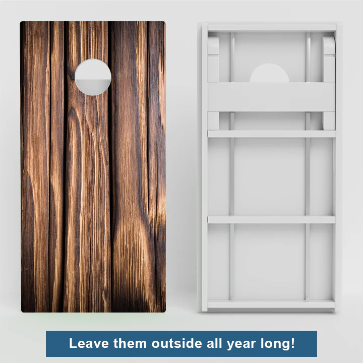 Thick Wood Grain Weather Proof Cornhole Boards - Image 2