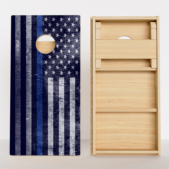 Thin Blue Line Flag Professional Cornhole Boards - Image 2
