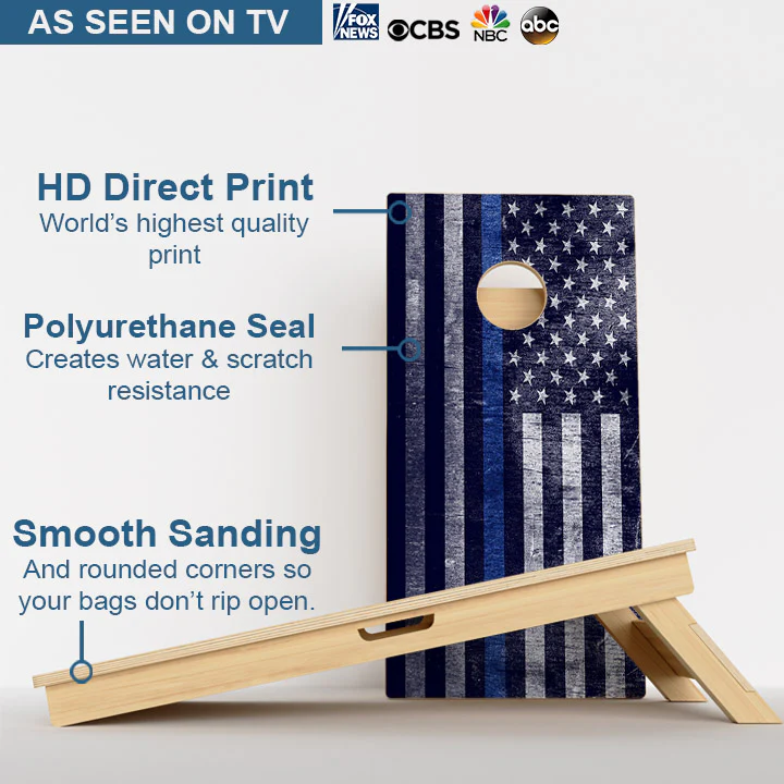 Thin Blue Line Flag Professional Cornhole Boards - Image 3
