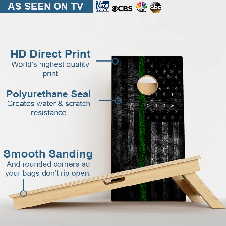 Thin Green Line Flag Professional Cornhole Boards - Image 3