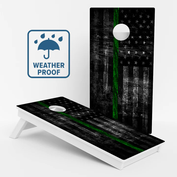 Thin Green Line Flag Weather Proof Cornhole Boards