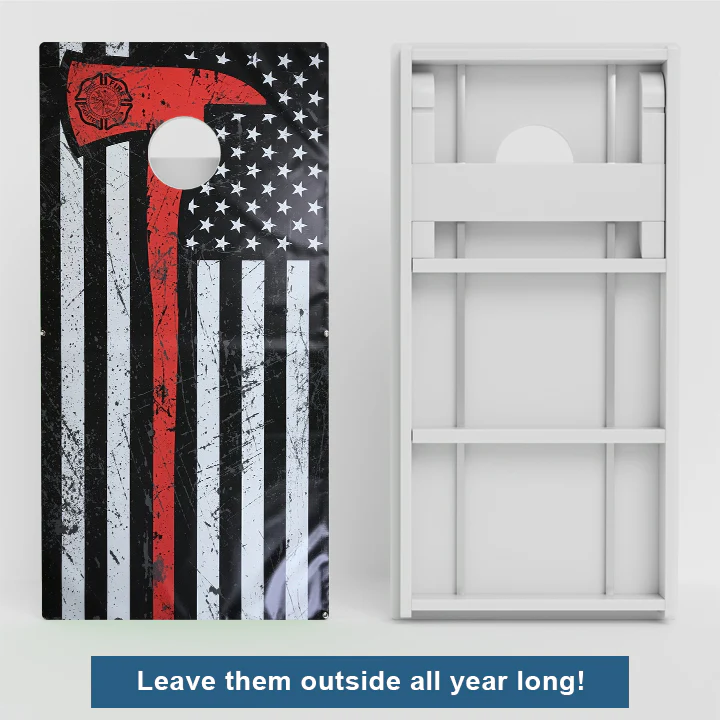 Thin Red Line Axe Weather Proof Cornhole Boards - Image 2