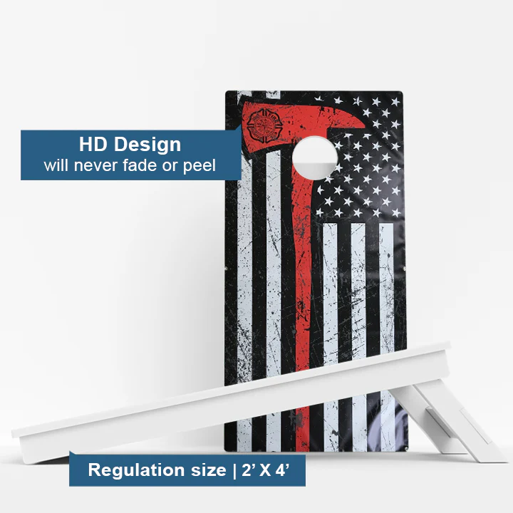 Thin Red Line Axe Weather Proof Cornhole Boards - Image 3