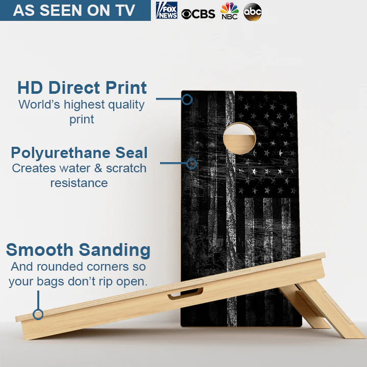 Thin White Line Flag Professional Cornhole Boards - Image 3