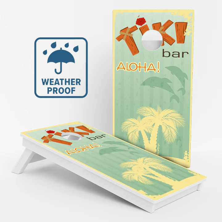 Tiki Bar Weather Proof Cornhole Boards