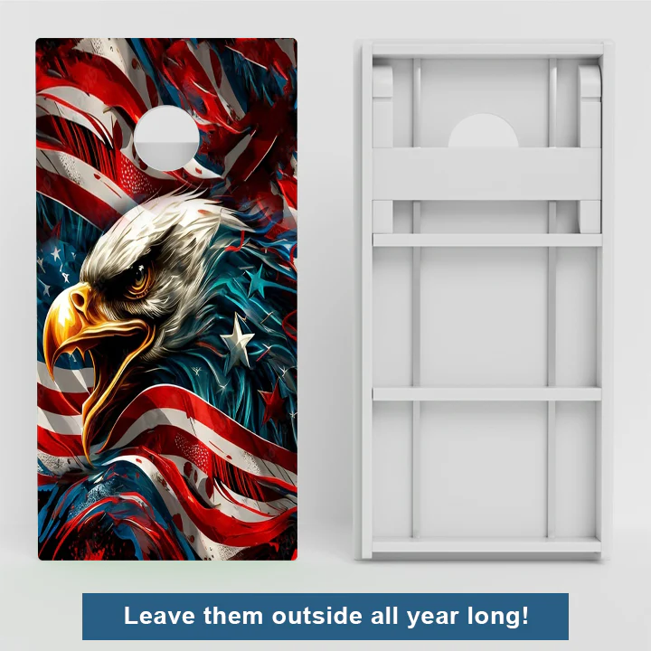 USA Patriotic Eagle Weather Proof Cornhole Boards - Image 2
