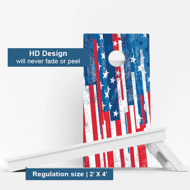 Weather Proof American Flag Cornhole Boards - Image 3