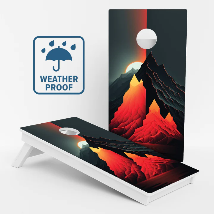 Weather Proof Mountains Cornhole Boards