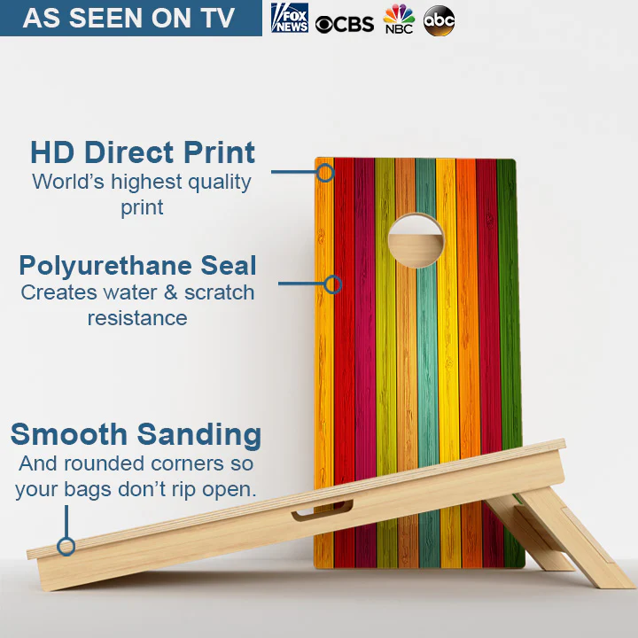 Wood Grain Colors Professional Cornhole Boards - Image 3