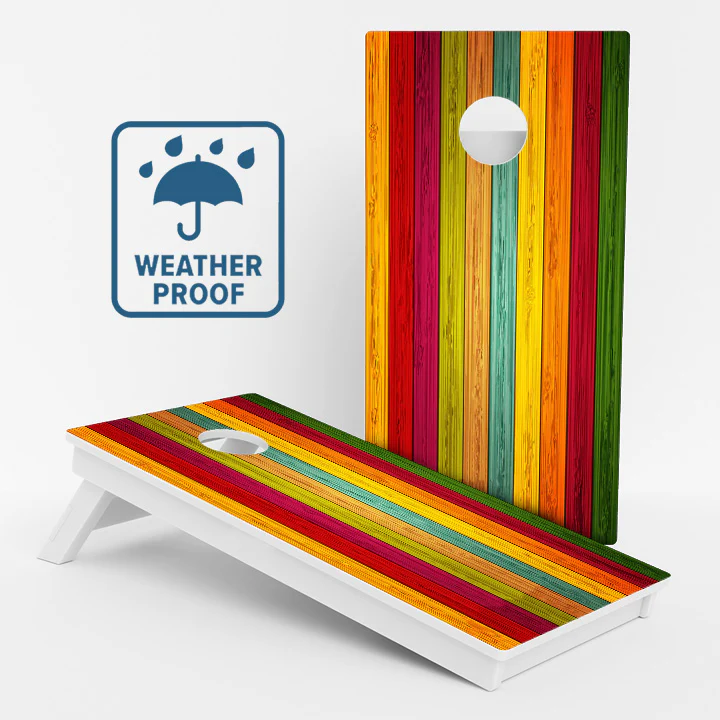 Wood Grain Colors Weather Proof Cornhole Boards
