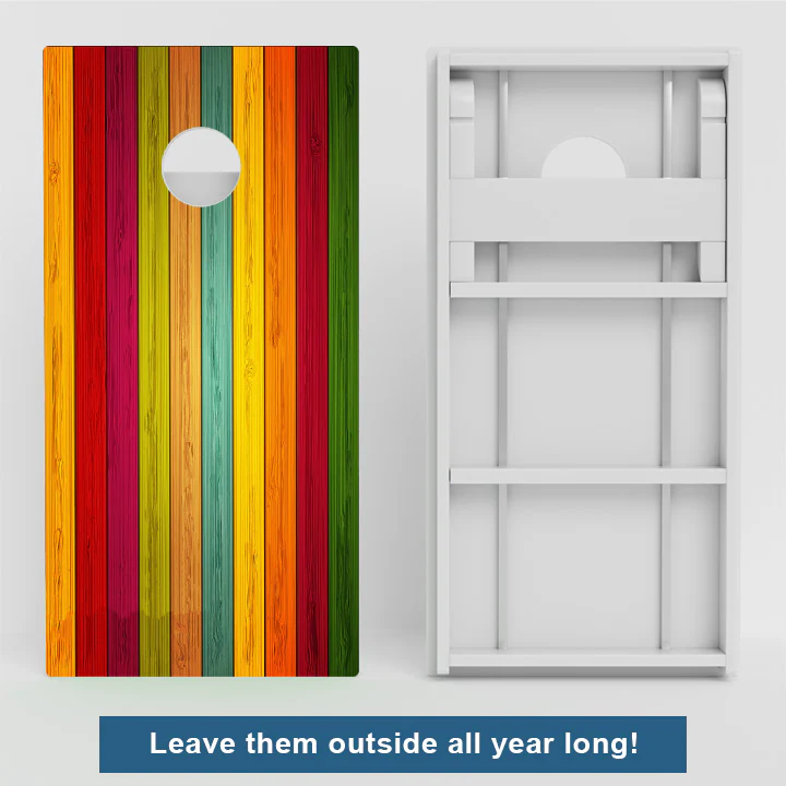 Wood Grain Colors Weather Proof Cornhole Boards - Image 2
