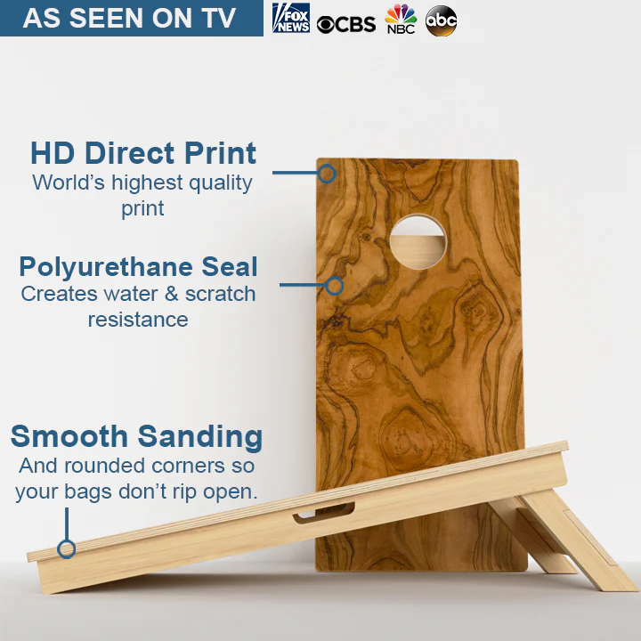 Wood Grain Professional Cornhole Boards - Image 3