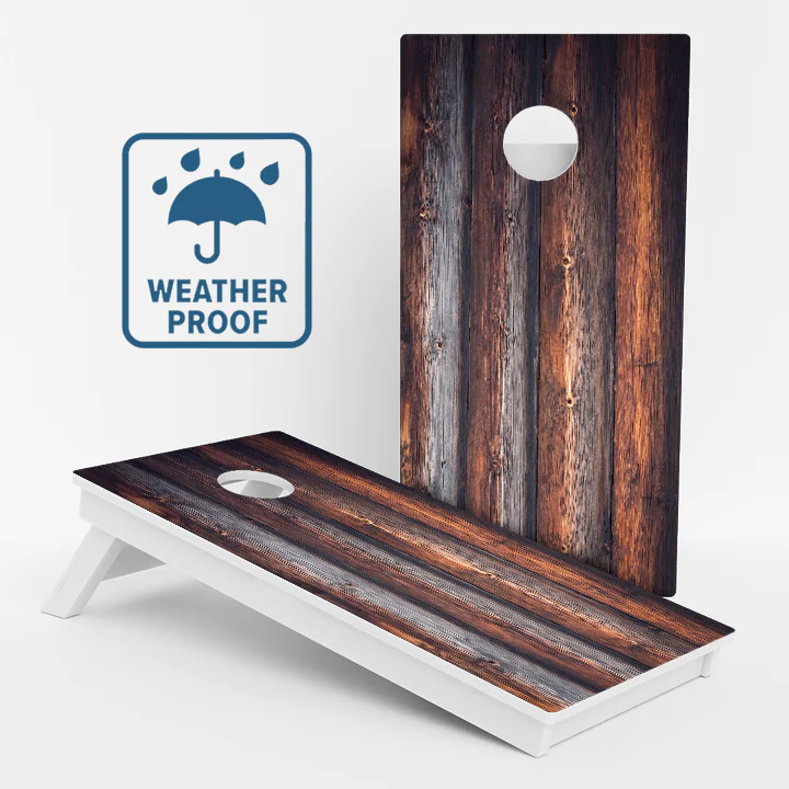 Wood Grain Weather Proof Cornhole Boards