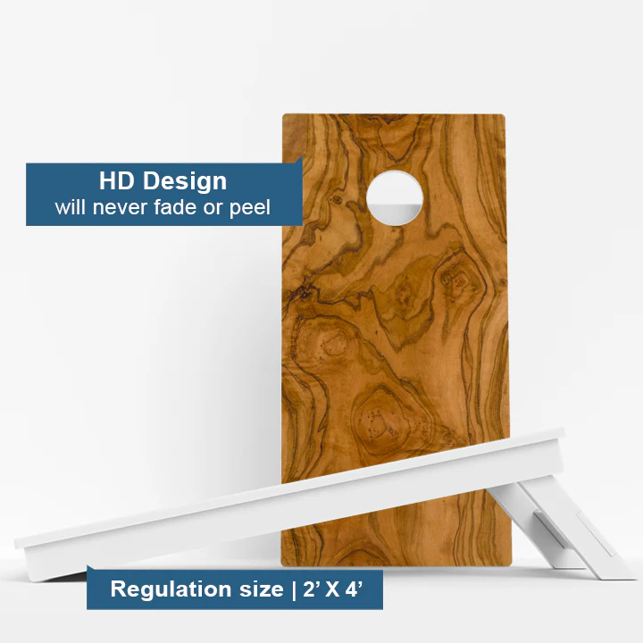 Wood Grain Weather Proof Cornhole Boards - Image 3