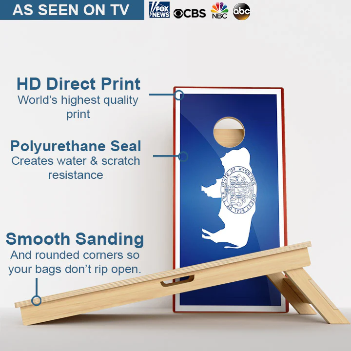 Wyoming Flag Professional Cornhole Boards - Image 3