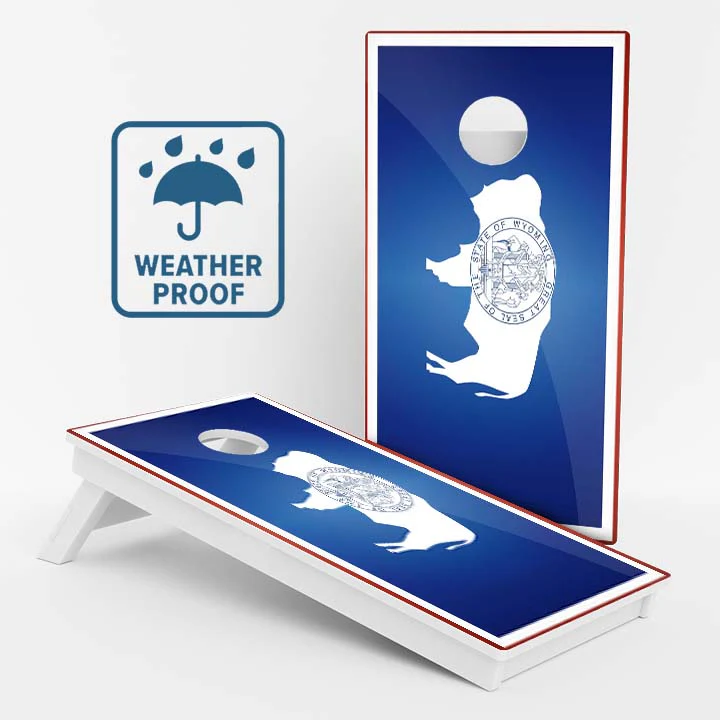 Wyoming Flag Weather Proof Cornhole Boards