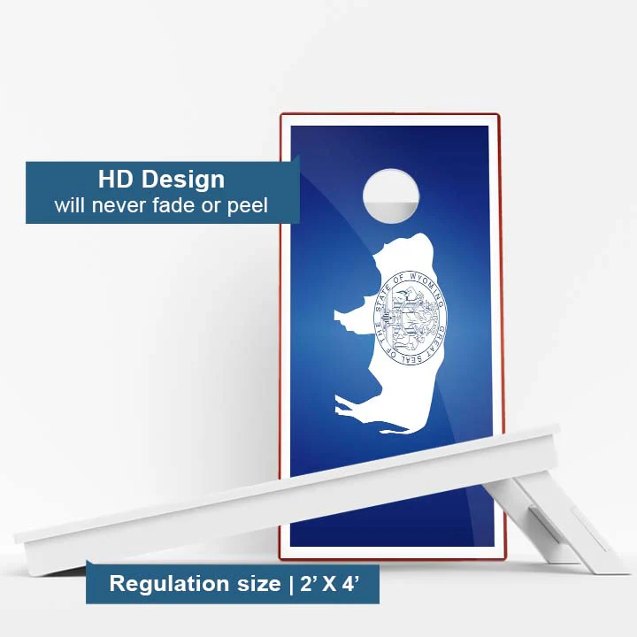 Wyoming Flag Weather Proof Cornhole Boards - Image 3